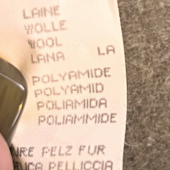 Vintage Devernois Wool Blend Coat w/ Faux Fur Collar – Taupe – Made in France - Picture 5 of 8